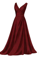 Burgundy gown